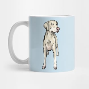 White Doberman Dog | Natural Ears Uncropped Mug